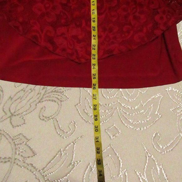 Onix apparel womens blouse size XL sleeveless with lace cape red - Picture 9 of 13